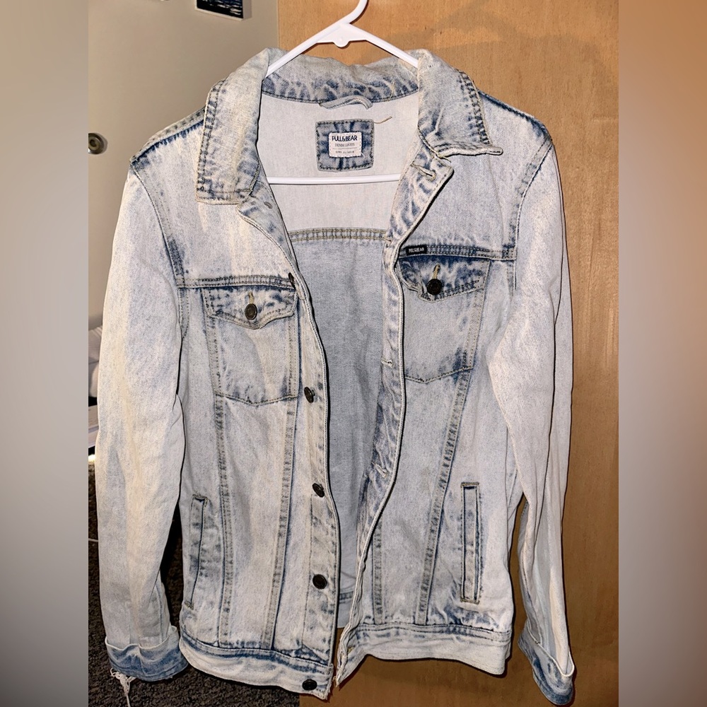 Pull&Bear Distressed Denim Jacket